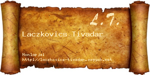 Laczkovics Tivadar névjegykártya