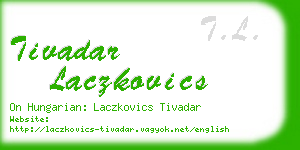 tivadar laczkovics business card
